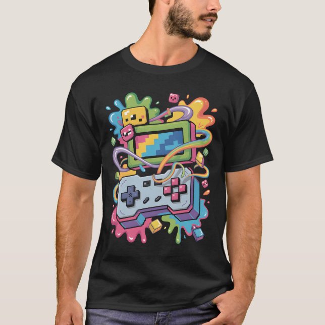 Camiseta Pixel Graffiti Storm (Frente)