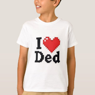 Camiseta Pixel Heart: I ❤️ Ded Retro Tee"