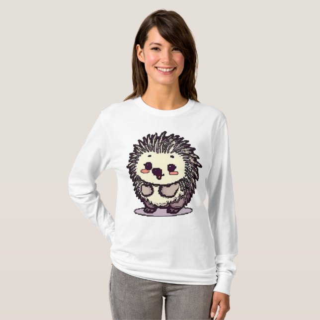 Camiseta Pixel Hedgehog Haven (Frente Completa)