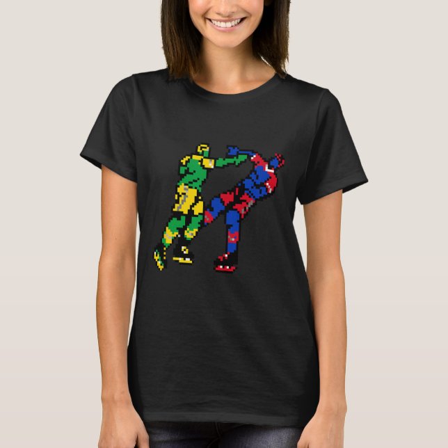 Camiseta Pixel Hockey Fight  (Frente)