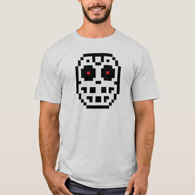 Camiseta Pixel Hockey Goalie Mask (Frente)