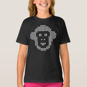 Camiseta Pixel Monkey Emblema de Diamante