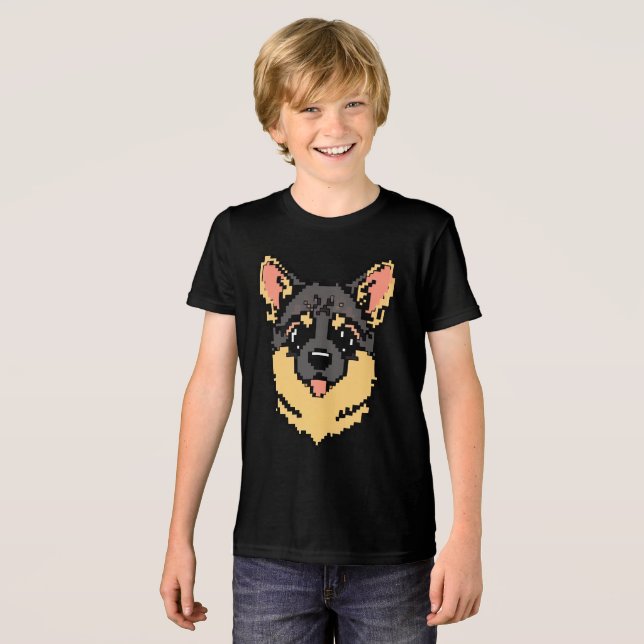 Camiseta Pixel Patas e Pastor Joga (Frente Completa)