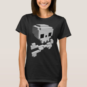 Camiseta Pixel Pirate Skull & Crossbones Jolly Roger