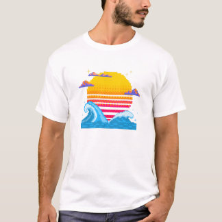 Camiseta Pixel Sunset Horizon