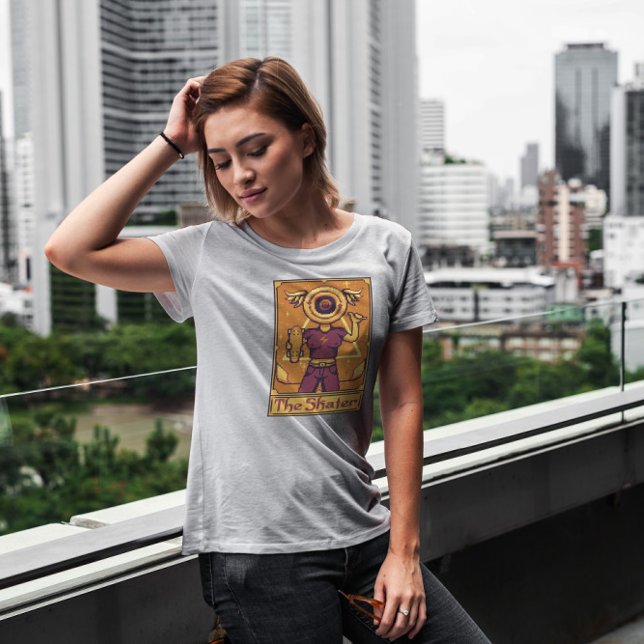 Camiseta Pixel Tarot Card Skater (Criador carregado)
