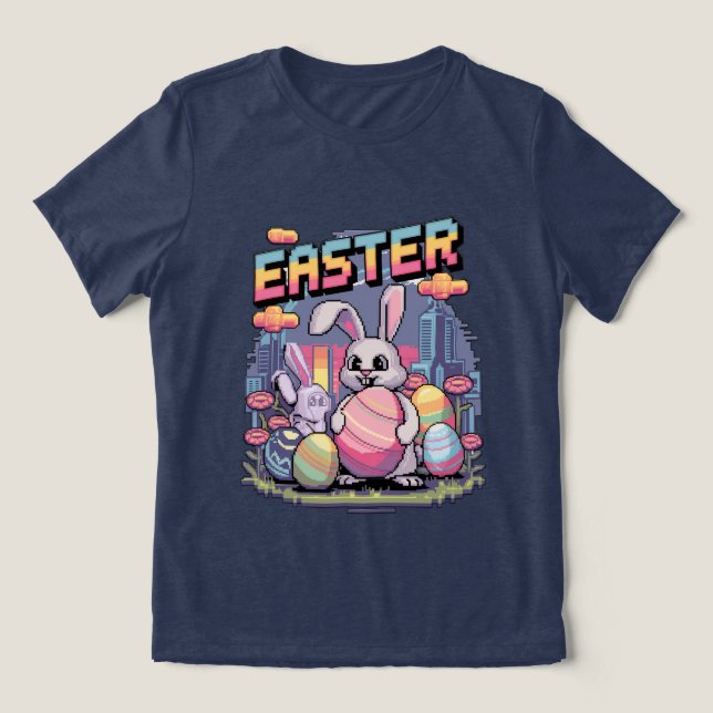 Camiseta Pixelação de Pastel (Design frontal)