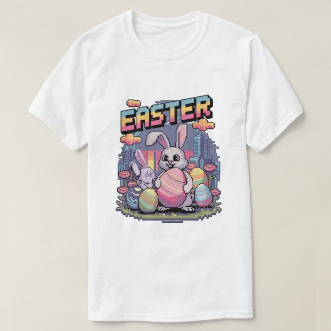 Camiseta Pixelação de Pastel (Frente do Design)