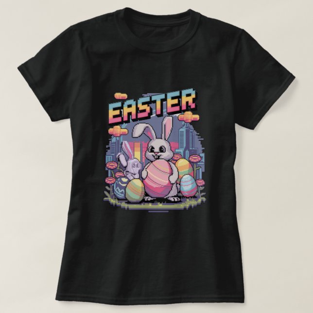 Camiseta Pixelação de Pastel (Frente do Design)