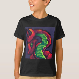 Camiseta Pixelart, Pixel Art, dragon