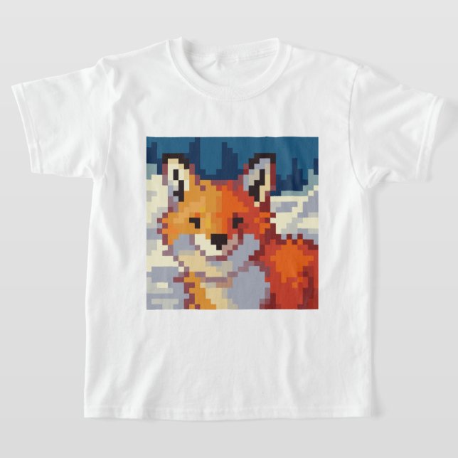 Camiseta Pixelart, Pixel Art, Fox, vos (Postura )