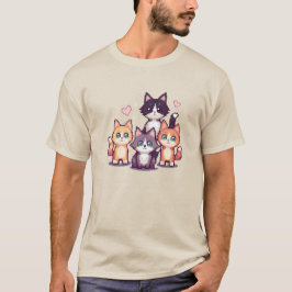 Camiseta Pixelated Colorful Kitties 
