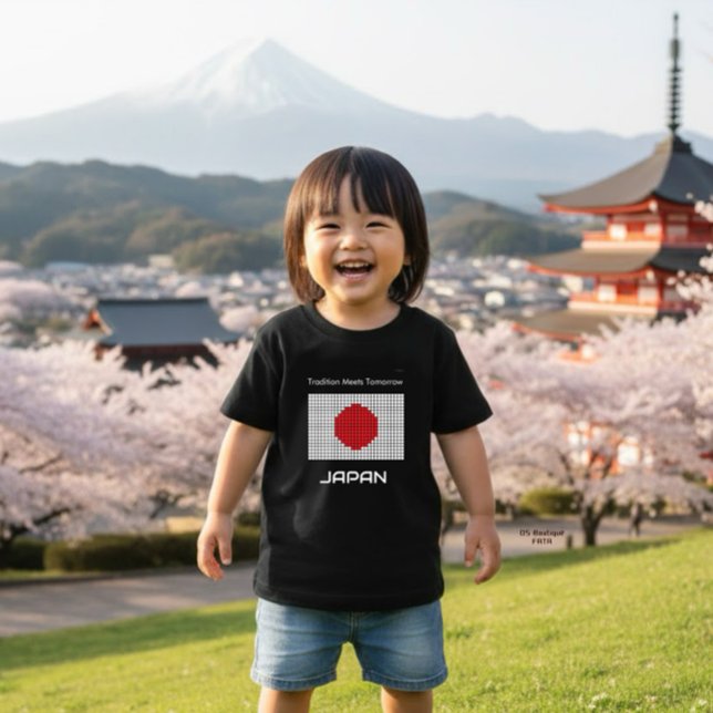 Camiseta Pixelated flag of Japan (Criador carregado)