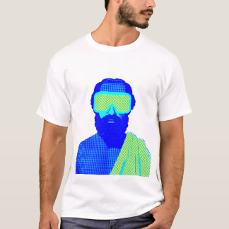 Camiseta Pixelated Futuristic Bearded Figure Retro