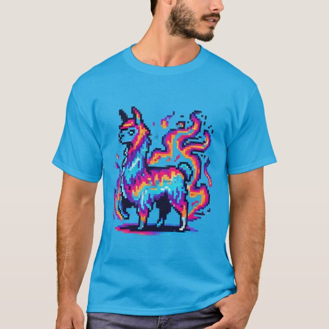 Camiseta Pixelated Llama Blaze (Frente)