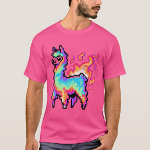 Camiseta Pixelated Neon Lama