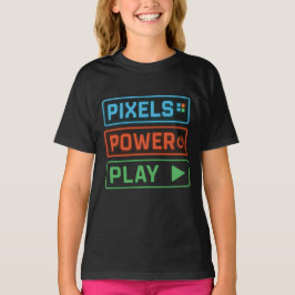 Camiseta Pixels Power Play – Camisa de Gaming para