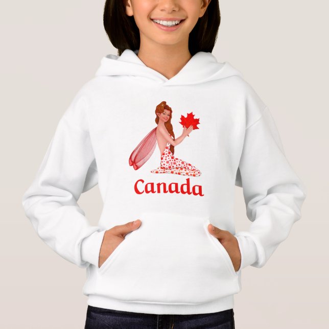Camiseta Pixie canadense com Folha de Maple (Frente)