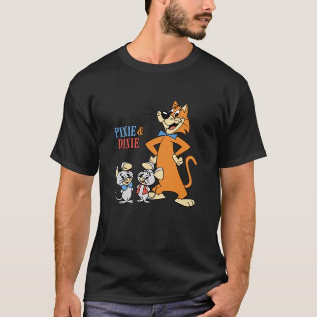 Camiseta Pixie Dixie com o Sr. Jinks Clássico (Frente)