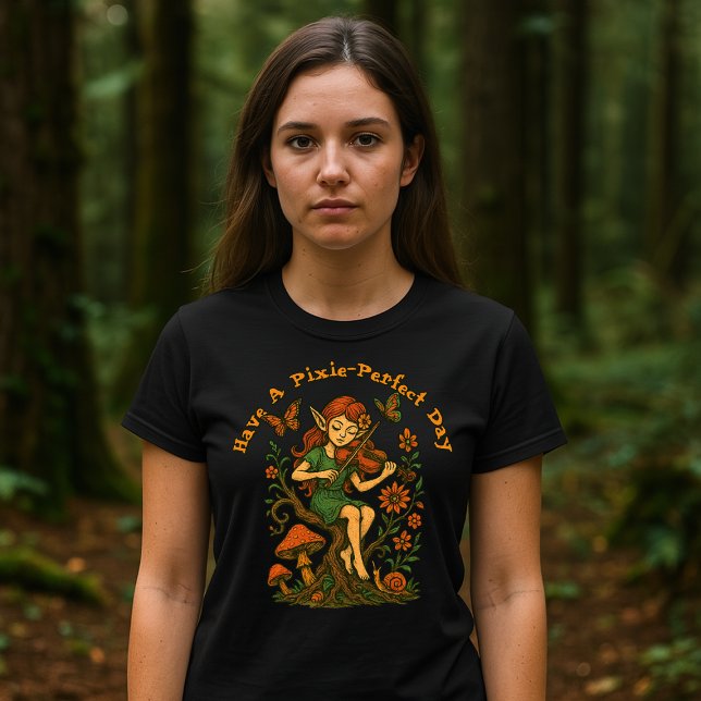 Camiseta Pixie Elf na Árvore Psicodélica Retroativa (Criador carregado)