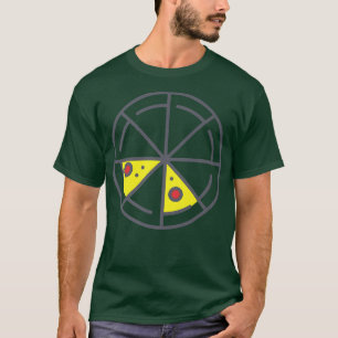 Camiseta Pizza 2 Fatias Queijo Pepperoni Engraçado Geométri
