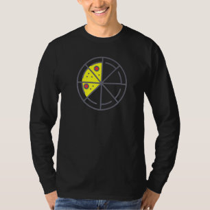 Camiseta Pizza 3 Fatias Queijo Pepperoni Comida Geométrica