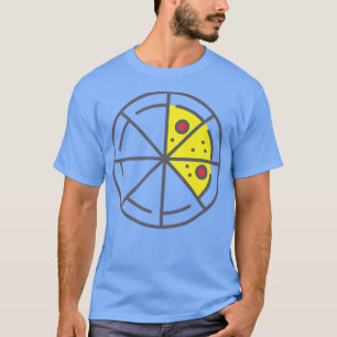 Camiseta Pizza 3 Fatias Queijo Pepperoni Engraçado Geométri