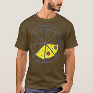 Camiseta Pizza 3 Fatias Queijo Pepperoni Engraçado Geométri