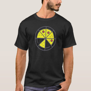 Camiseta Pizza 6 Fatias Queijo Pepperoni Geométrico Diverti