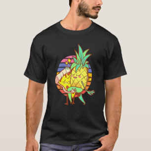Camiseta Pizza Abacaxi Dançando Aloha Beach Hawaii Summer
