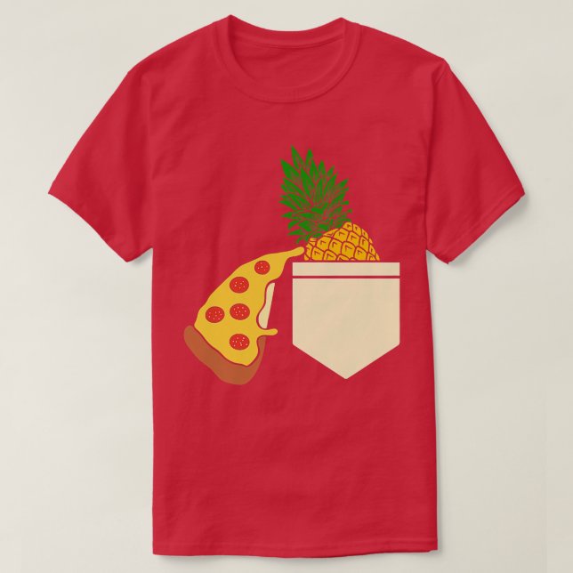 Camiseta Pizza ama Pineapple Funny Pizza 1005 (Frente do Design)
