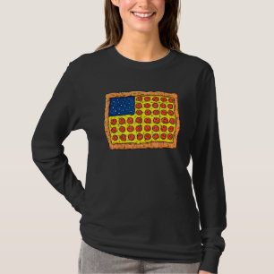 Camiseta Pizza American Flag 4 De Julho Comidas Meninas Ki
