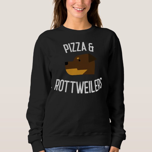 Camiseta Pizza &amp Rottweilers Cachorro (Frente)