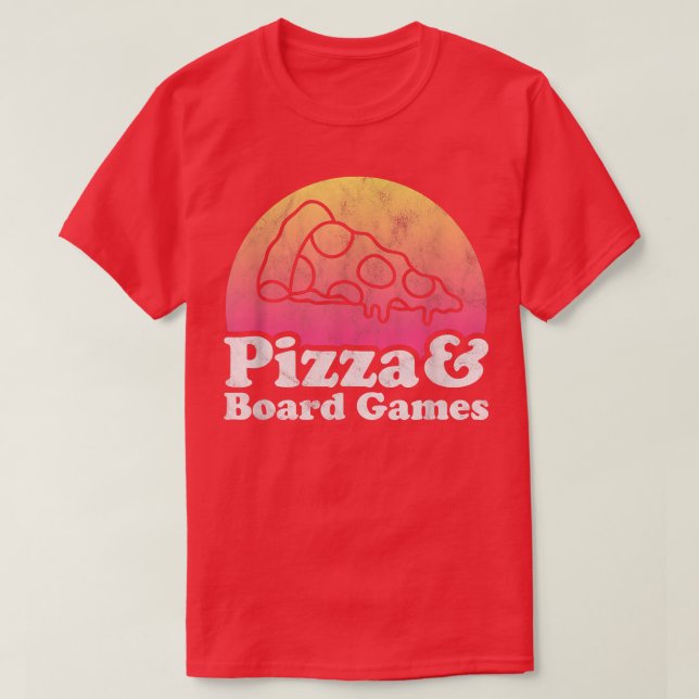 Camiseta Pizza and Board Games or Boardgames  (Frente do Design)