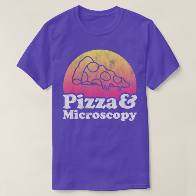 Camiseta Pizza and Microscopy or Microscope  (Frente do Design)