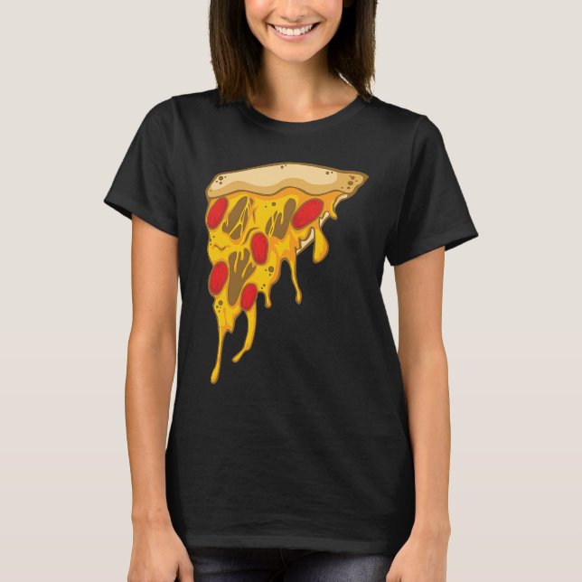 Camiseta Pizza assustadora para um Halloween (Frente)