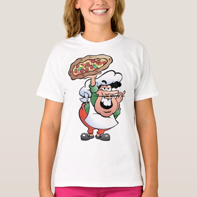 Camiseta Pizza Baker Girls T Shirt (Frente)