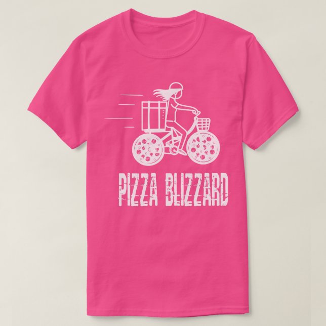 Camiseta Pizza Blizzard Bike Courier Service (Frente do Design)