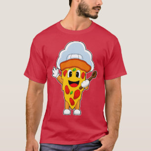 Camiseta Pizza Chef Colheres de Cozinhar