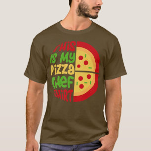 Camiseta Pizza Chef de Comida Italiana Comendo Pizza