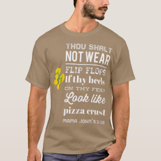 Camiseta Pizza Chinelos de crosta Heat Men Women Tshir