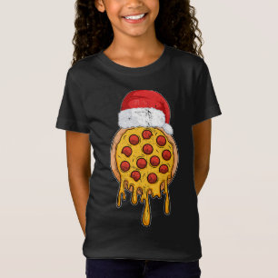 Camiseta Pizza CHRISTMAS Dons Engraçados Xmas Papai Noel
