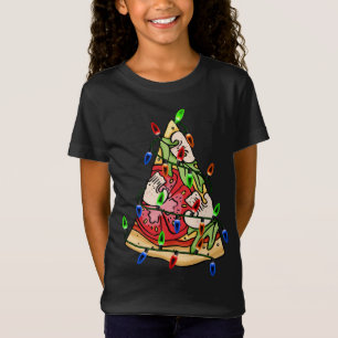 Camiseta Pizza Christmas Tree Lights Xmas para Pizza Lovers