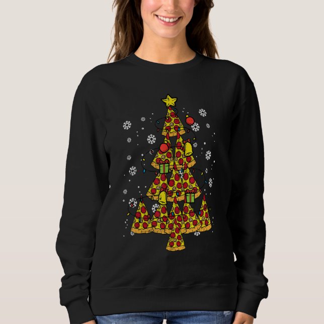 Camiseta Pizza Christmas Tree Xmas Food  Men Women Kids (Frente)