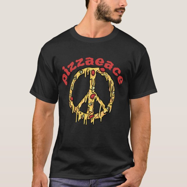 Camiseta Pizza clássica de paz (Frente)