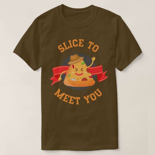 Camiseta Pizza Com Crosta De Queijo E Fatia De Fatia Para M (Frente do Design)