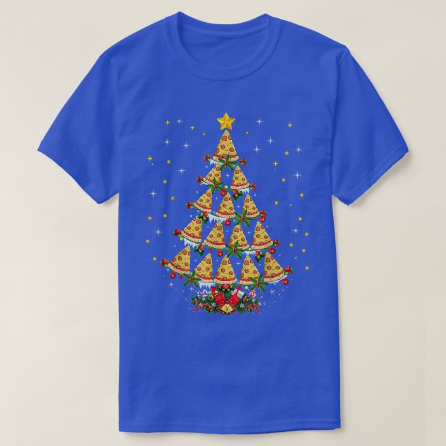 Camiseta Pizza Comida Rápida Lover Xmas Gift Pizza Natal Tr (Frente do Design)