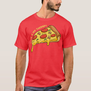 Camiseta Pizza como Terapia Irônica Pizza Chef Comida Itali