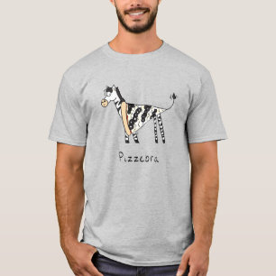 Camiseta Pizza Crianças Divertidas Zebra