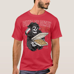 Camiseta Pizza da Pizza Mortal até morrer, Grim Reaper Pizz